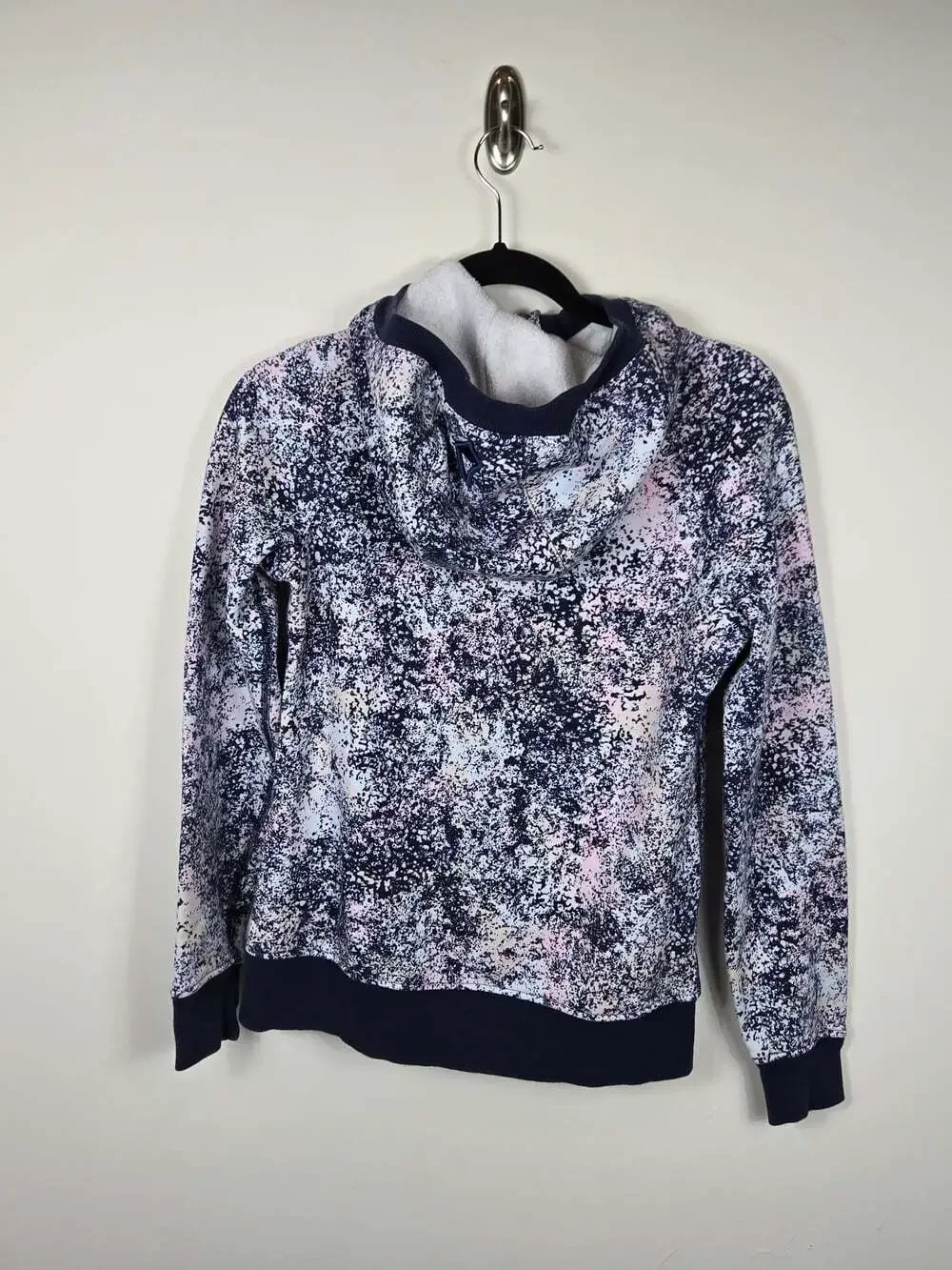 Ivivva by Lululemon Girls 14 Full Zip Hoodie Pink Blue Printed Athletic Jacket